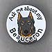 Beauceron Dog Button, Ask Me About My Dog Pin, Cartoon Pet Portrait Gift, Handmade Dog Accessories, 2.25 or 3.5