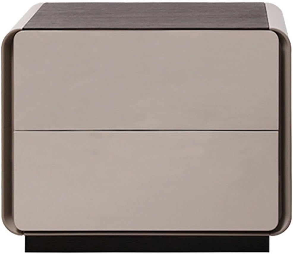 This Solid Wood nightstand, Anti-Knock Bedside Table, Large Capacity Storage End Table with 2 Drawers for Bedroom, Living Room, Office