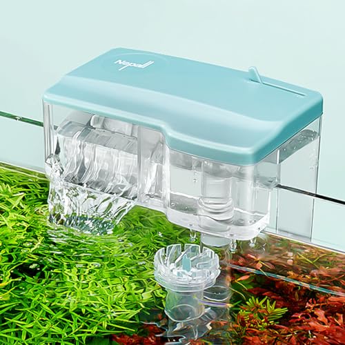 Image of VAYINATO Nepall Transparent Hang On Back Filter 6W|550L /Hr|Fit for 3 Feet Tank for Aquarium Fish Tank with Multiple Layer Filter Pad|Filter Media Provision|Flow Adjustment Knob |Surface Skimmer