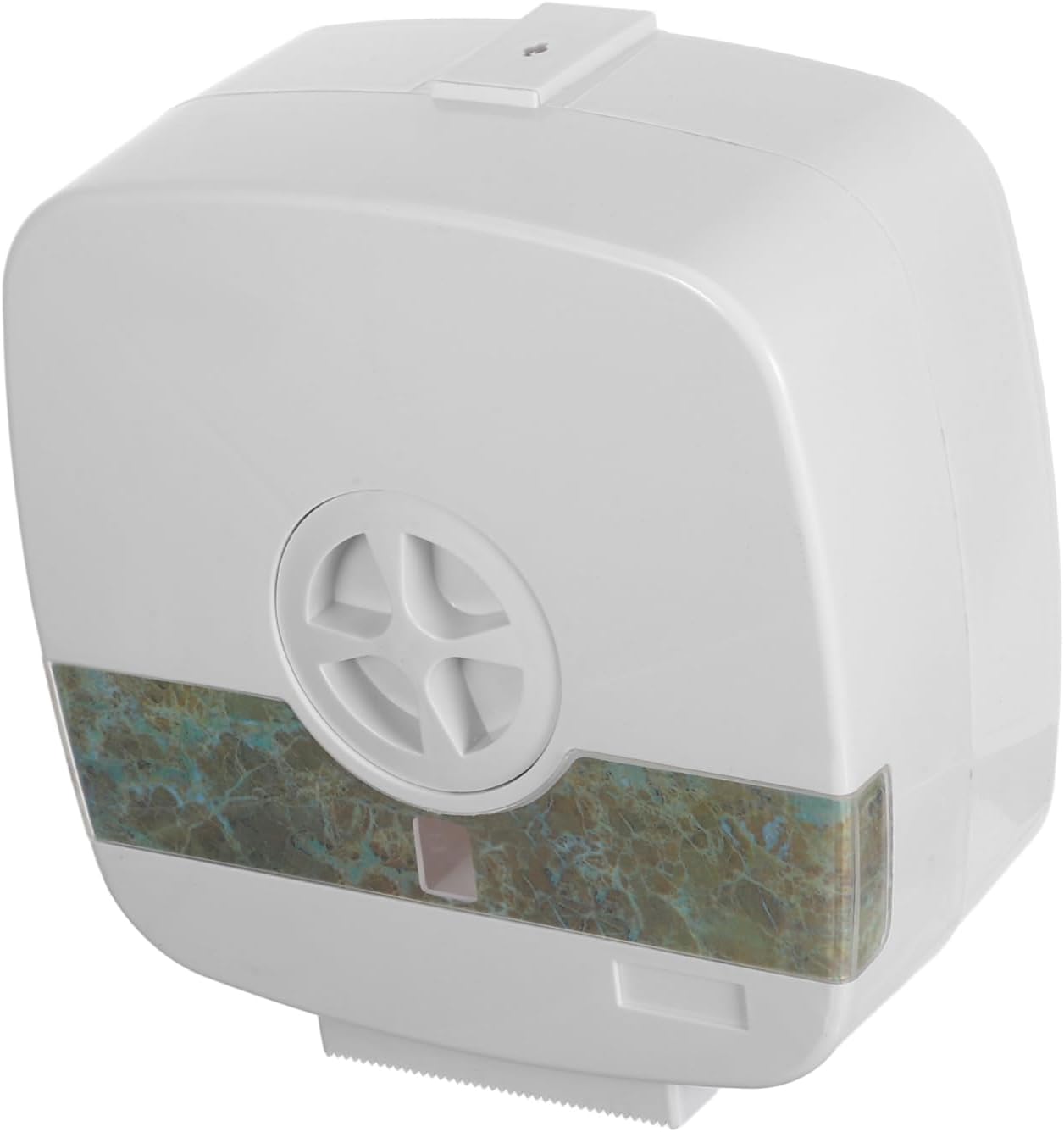 White Wall - Mount Toilet Paper Holder with Visible Roll Window, Bathroom & RV Storage Solution