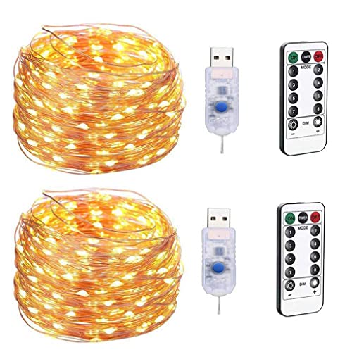 Image of 5V LED String Lights Copper Wire Multicolor Twinkle with Remote Control 20M 200LED White |Home & Garden | Lamps, Lighting & Ceiling Fans | String Lights, Fairy Lights