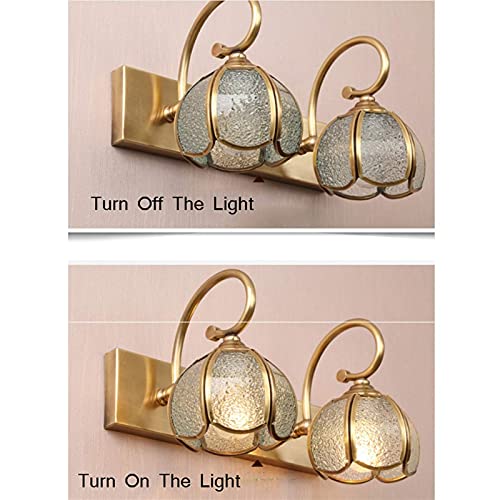 Lámpara de pared decorativa y aplique de cobre dorado para dormitorio 5