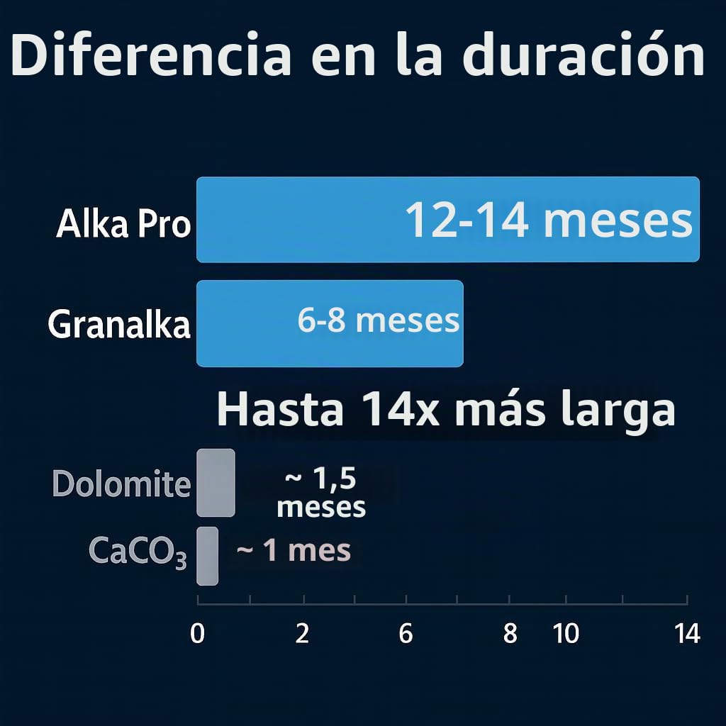 1 Year Life. Alka Pro, Neutralizador granular alcalino para elevar el pH del condensado ácido en calderas de condensación. 500 Gramos. Recarga de granulado cerámico de Alta dureza.