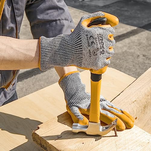 Image of Ingco Hand Gloves, Anti Cut Resistant, Industrial Use Safety Gloves, Gardening Gloves, for Finger and Hand Protection.