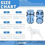 Savlot Hundemantel Wasserdicht Hundejacke Hundepullover mit Reißverschluss Kleine Hunde Winter Warme Jacke Winddicht 2 in 1 Outfit