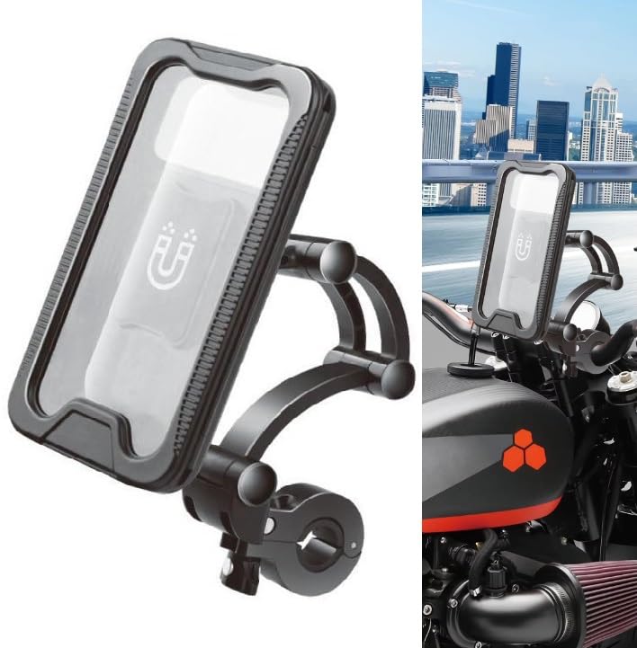 FKU 2024 S806 Bike Rider Waterproof Cell Phone Holder 360 Rotation Motorcycle Phone Case Universal Bicycle Handlebar Phone Mount with Sensitive Touch Screen Fit Below 7.2inch Smartphone (B0B8V7DMTH) Amazon Price History, Amazon Price Tracker