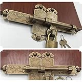 Photo Gallery honseadek set di chiavistello in ottone anticato con design a forma di loto, bullone di sicurezza in stile tradizionale cinese per porte da giardino in legno con chiavi e viti (bronzo) Photo Gallery honseadek set di chiavistello in ottone anticato con design a forma di loto, bullone di sicurezza in stile tradizionale cinese per porte da giardino in legno con chiavi e viti (bronzo)