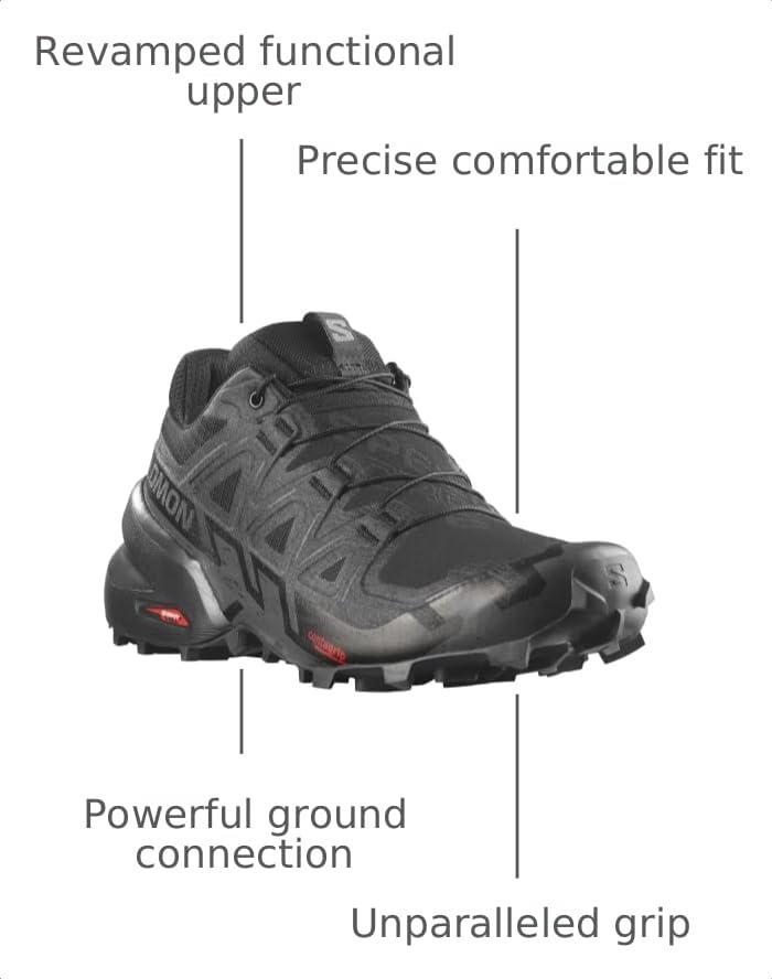 Image of Salomon Womens Speedcross 6 Black /Black /Phantom 9 Medium