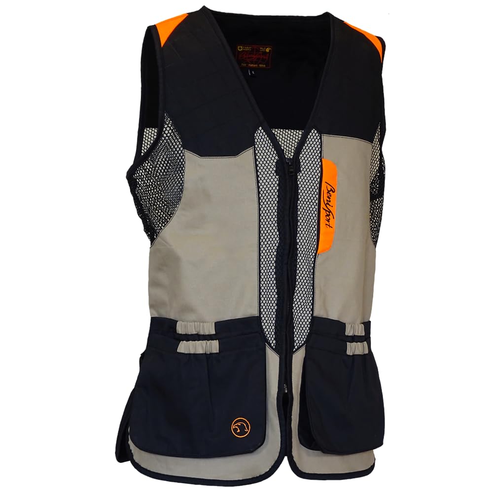 BENISPORT Chaleco de Tiro Fresino para Caza y Tiro Deportivo – Diseño Profesional con Bolsillos Amplios y Refuerzo Acolchado – Unisex