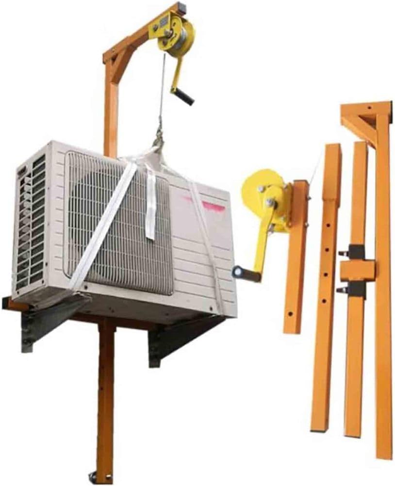 Manual Winch for Air Conditioning Outdoor Units Easy Installation Tool 1-5HP Heavy Duty Support 300kg Capacity 15m Length - HVAC Equipment Accessory