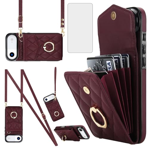 Coque iPhone 17 Air avec blocage RFID et étui portefeuille antichoc