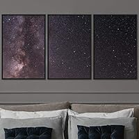 3 Piece Framed Canvas Wall Art Starry Sky Canvas Prints Home Artwork Decoration for Living Room,Bedroom - 16