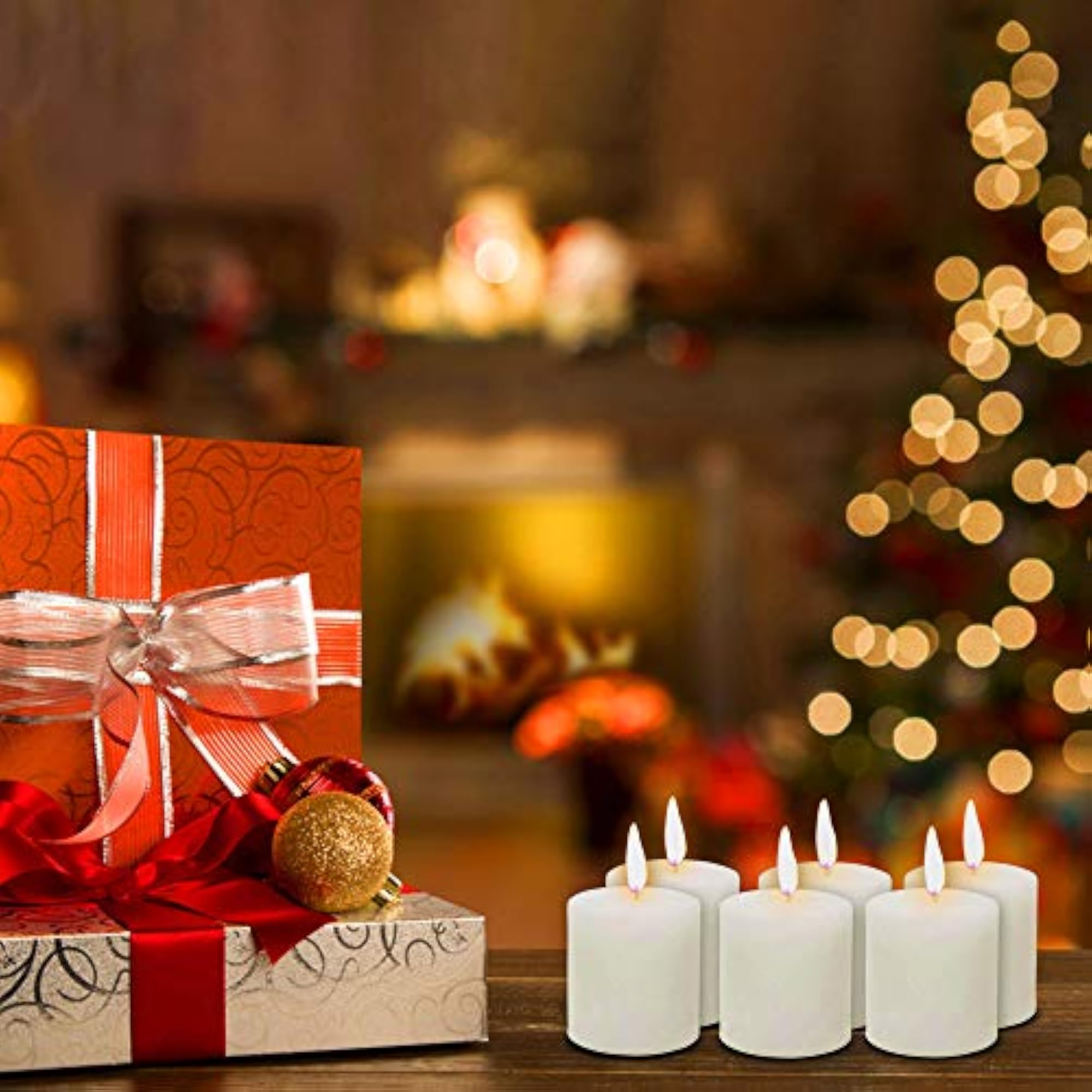 Unscented White Pillar Candle, 2x2 Inch