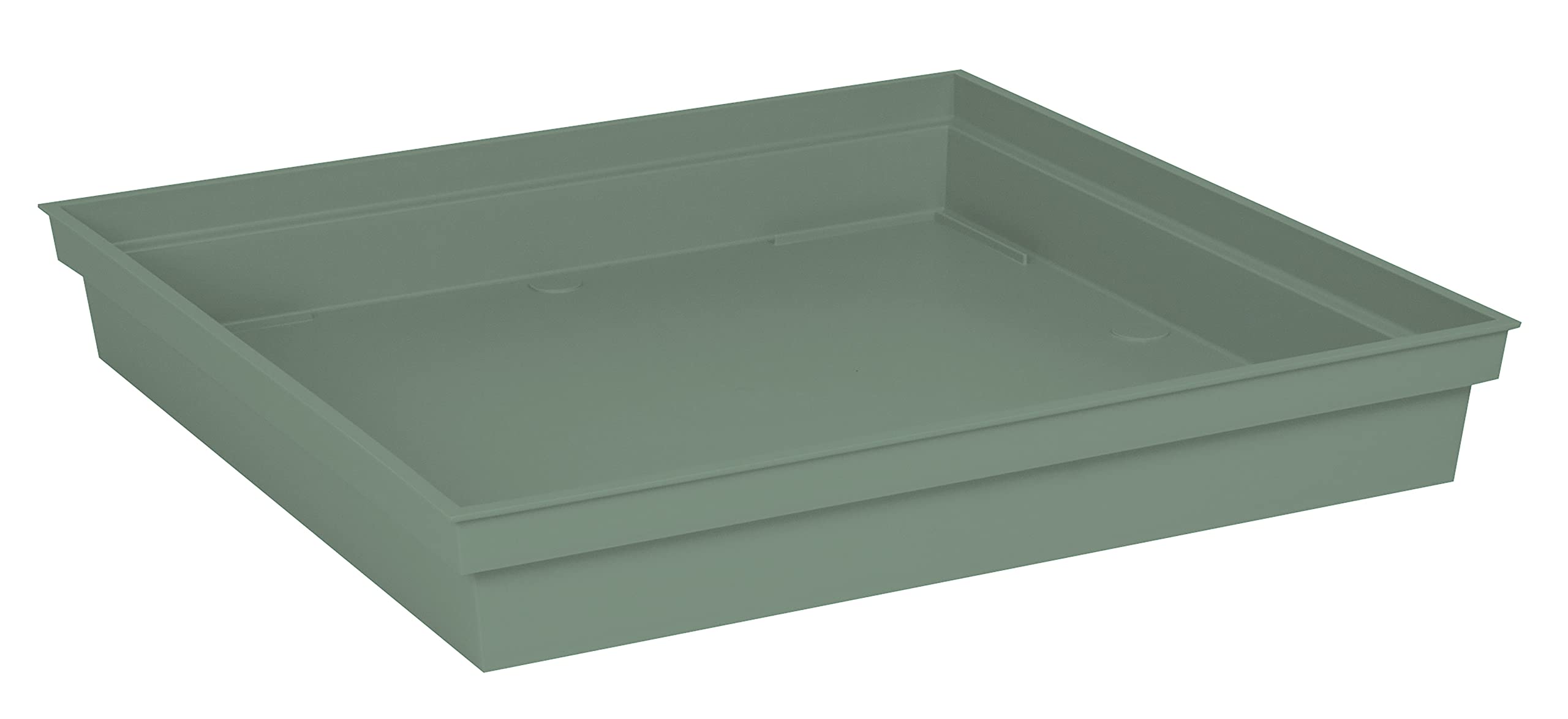 EDA - Tuscany square coaster 40 cm - for flower pot square Tuscany 50 cm - 40 x 40 x H 5,8 cm - Laurel green