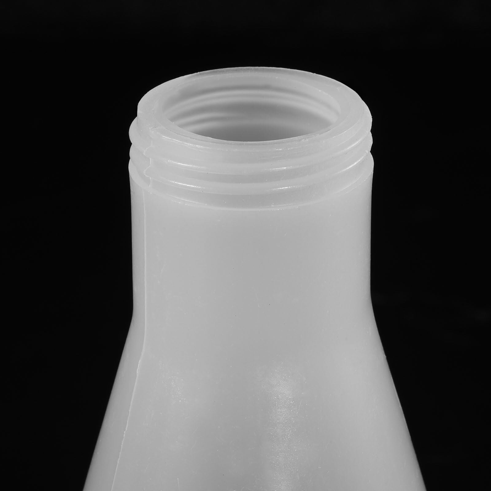 Matraz de Erlenmeyer de Plástico 250ml con Tapón de Roscas, Paquete de 2 Matraz Cónico de Boca Estrecha para Laboratorio, Transparente(250ML)