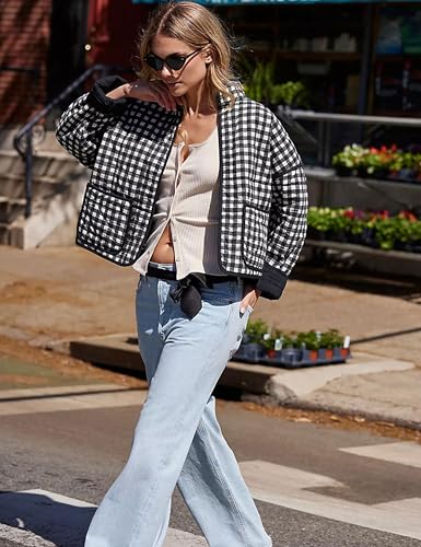 Bozanly Women's Lightweight Black Cropped Puffer Jacket - Cozy & Chic for Fall 2024 - Image 3