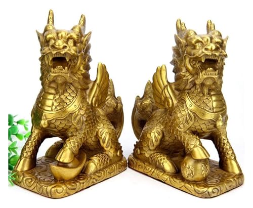 Statue Kirin en cuivre Feng Shui Chi Lin pour attirer richesse et prospérité dans votre maison