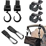 Aatpuss 6 Stück Kinderwagen Befestigung, Kinderwagen-Clip, Tragbarer Kinderwagenhaken, Verwenden zum Aufhängen Einkaufstüten und Wickeltaschen, Fix Decken und Kleidung