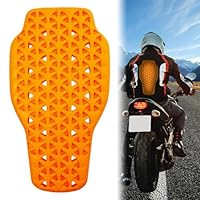 Rückenprotektor Motorrad 42*23cm, Rückenprotektor-Einsatz, Abnehmbare Zertifizierte Rückenprotektoren, Atmungsaktiv Rückenprotektoren Ski Für Fahrschutz, Radfahren, Orange