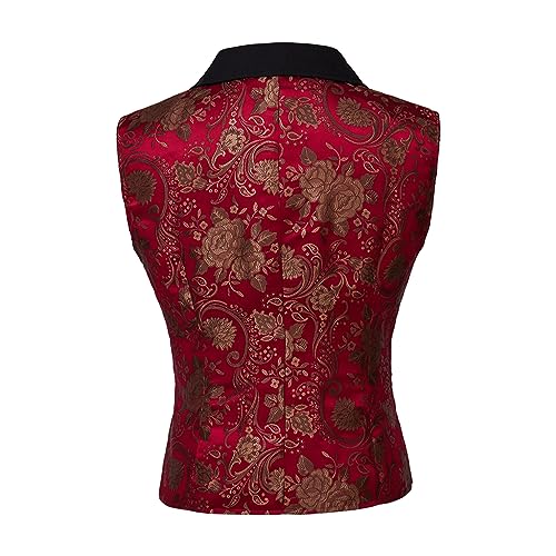 VEECOOCOS Mens Victorian Vest Tudor Suit Vest Renaissance Steampunk Gothic Waistcoat4