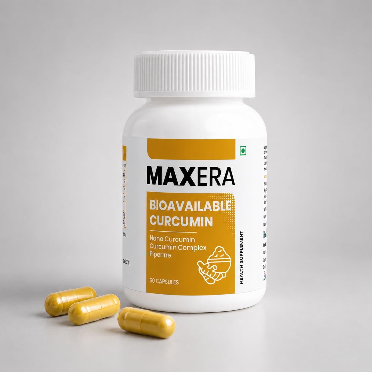 MAXERA Bioavailable Curcumin Capsules (60 Capsules)-picture-11