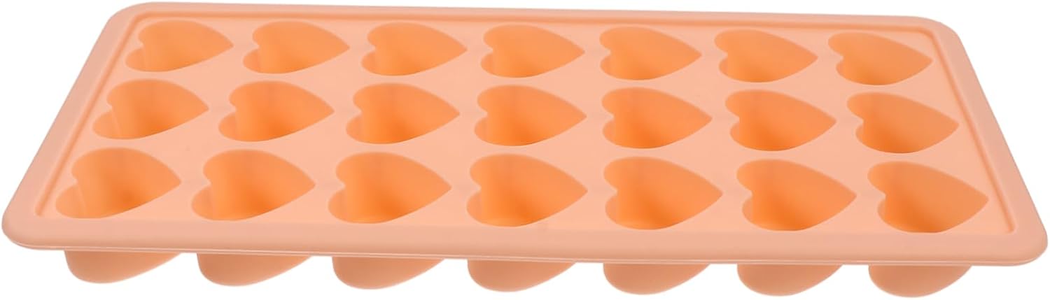 Heart Shaped Stackable Ice Cube Tray Mold Easy Release Silicone Ice Mold for Drinks Flexible Design Saves Freezer Space for Parties Everyday Use Food Grade