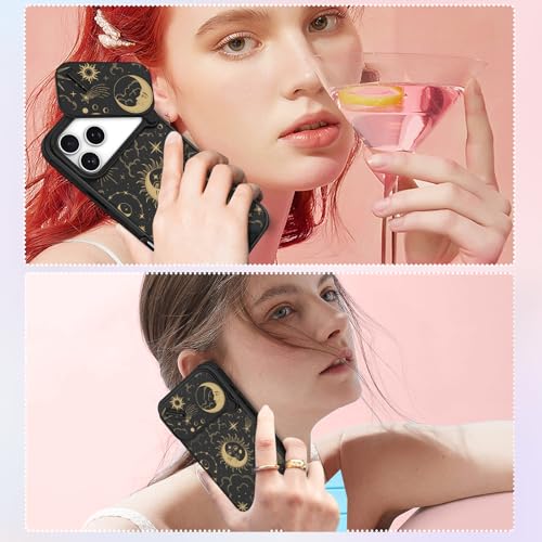 Image of Funermei for iPhone 17 Pro Max Case - Women Girls Cute Phone Cover Pretty Girly Aesthetic Black Butterfly Unique Design with Slide Camera Cover and Dual Protection Funda for iPhone 17 Pro Max Case