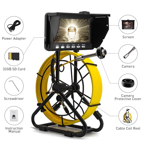 Wohuole 579DVR Sewer Camera 100Ft,Wohuole Pipe Inspection Camera Lcd Monitor thumb #8