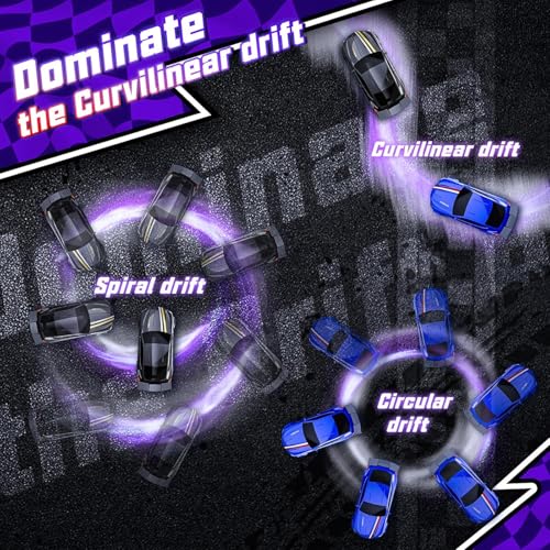 Image of SUPER TOY Mini RC Drift Car 1:64 Scale Remote Control Car with LED Lights & Speed Modes, 2.4GHz Stunt Drifting RC Toys, Hobby Gift for Kids & Adults