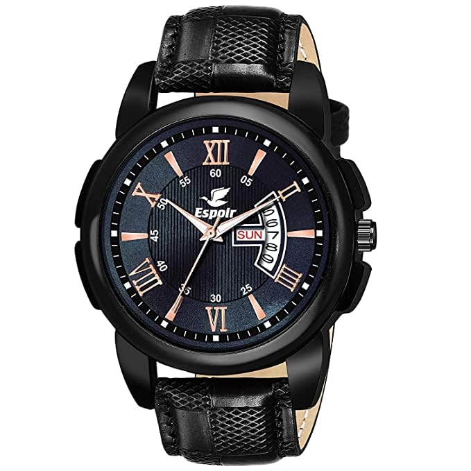 EmmanuelAnalogue Black Dial Day and Date Boy's and Men's Watch - Dehradun0507