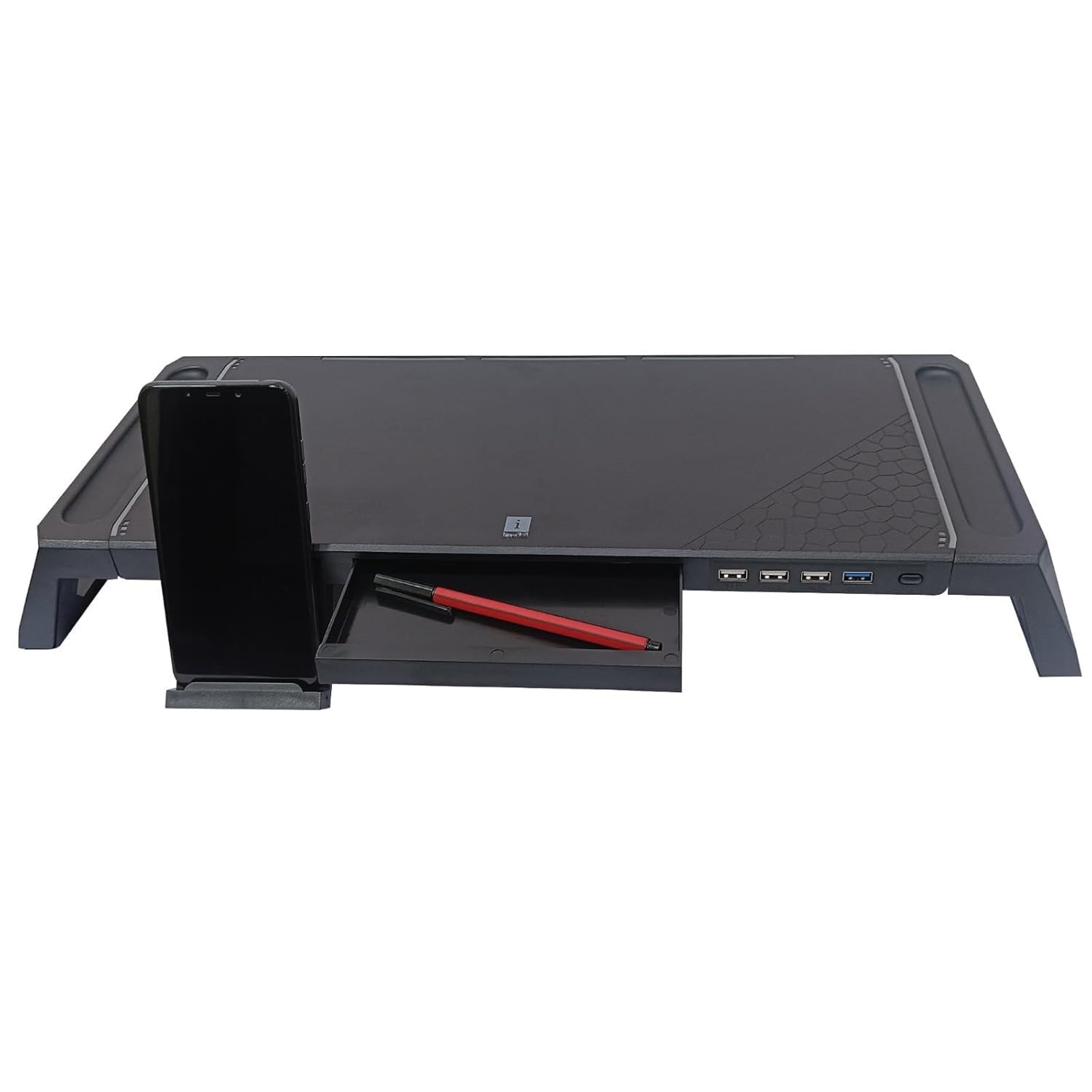 APEX Multifunction Adjustable Monitor Stand Riser 4 USB ports Storage Laptop Desktop Stand for Office Home Organizer Computer Stand (Black) (B0D2D2BHCM) Amazon Price History, Amazon Price Tracker