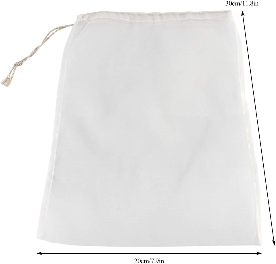 Yctze Reusable 100 Mesh Food Grade Filter Bag, Ideal for Home Brew Beer And Wine Making, 400 Micron Perfect for Bars, Restaurants, Featuring Straining, Brewing And Milk Nut Sieve