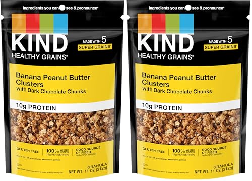 KIND HEALTHY GRAINS Granola Family Size, Healthy Snack, Banana Peanut