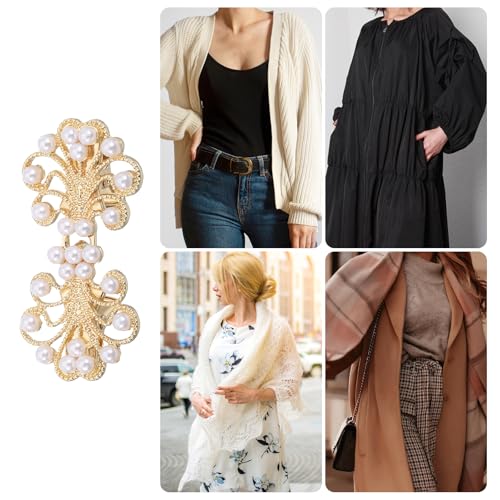Châle et robe rétro : boutons amovibles et pinces pour pull ajustables - 7