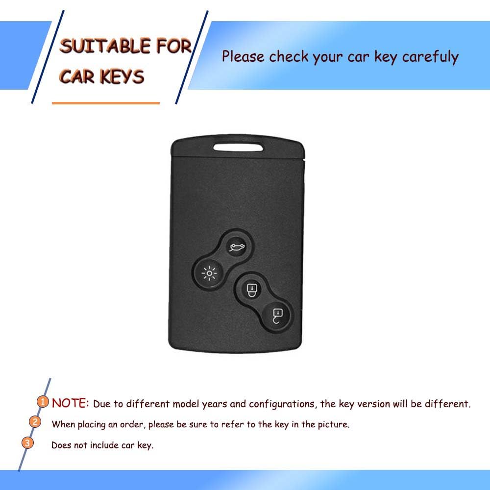 Conchas Clave para Renault Koleos, Protector de Soporte for Mando a Distancia Sin Llave Flip Car Key Shell Cover Carcasa de Repuesto Plegable, F Orange