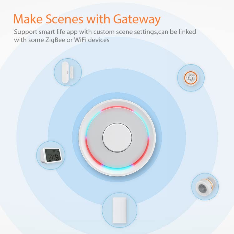 Image of Zigbee Water Leak Sensor (Required Tuya Zigbee Hub) , Smart Water Leak Detector with App Alerts with 1 meter sensor Proble