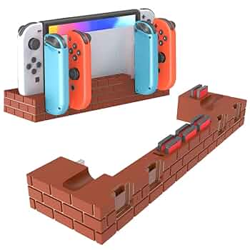 美品Nintendo Switch ジョイコン4個　充電スタンド マリオカート Joy-Con 充電 スタンド Nintendo Switch用 4台同時充電可能 急速