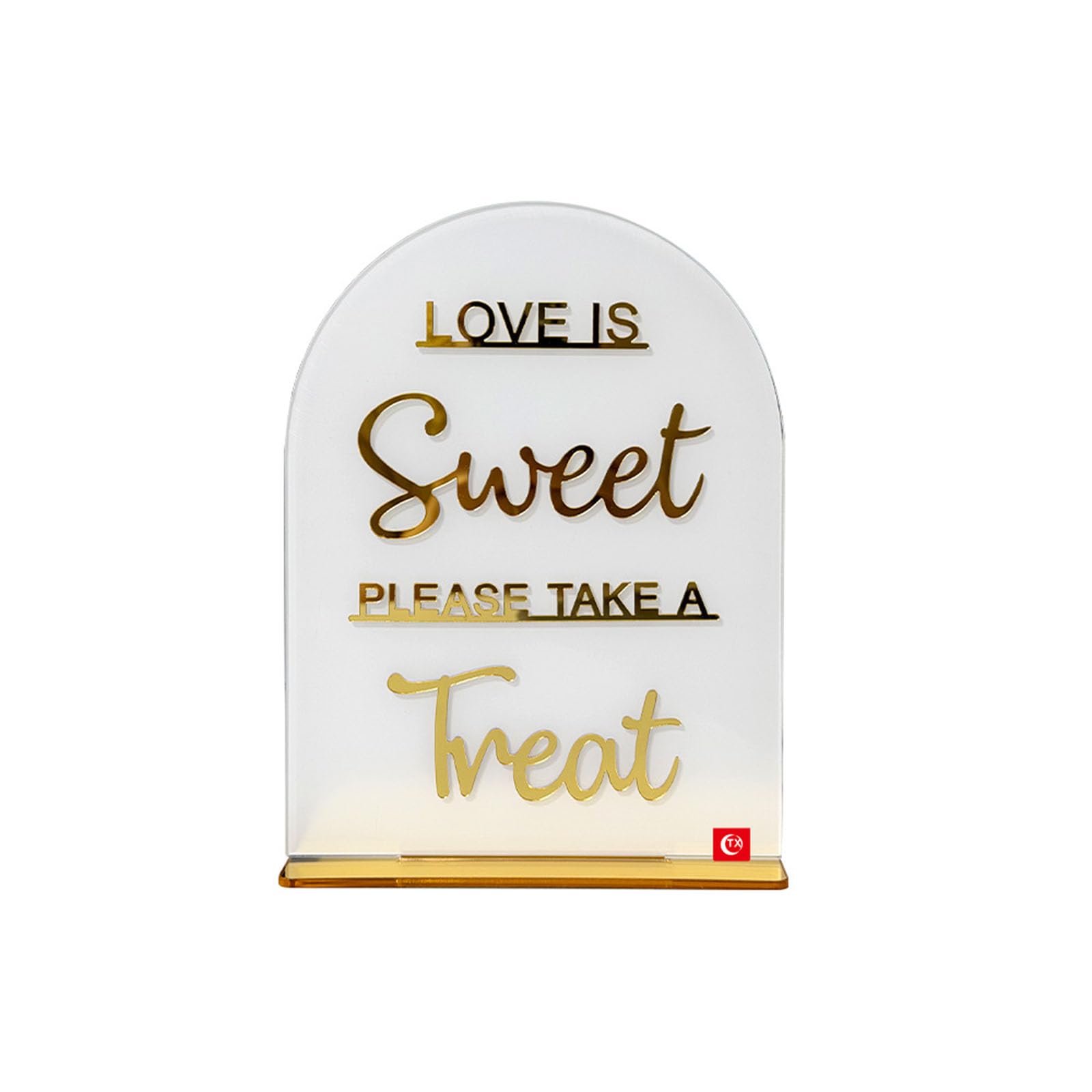 Dessert Signs Food Signs Arched Acrylic Table Top Sign for Wedding Event Party Table 1Pc Wedding Tables Sign Acrylic for Reception