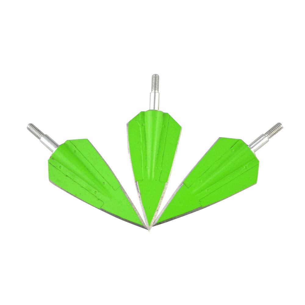 AMEYXGS - 6 Pointes De Flèche Broadheads 100 Grains En Acier Inoxydable - Pour Chasse Et Tir à L'arc