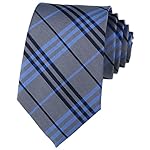 Kihatwin Men's Gingham Check Stripe Ties Pattern Business Formal Designer Neckties 3.15"