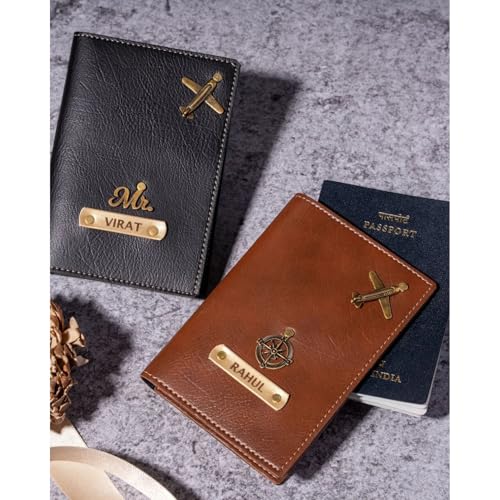Image of Personalized Printed Passport Cover with Custom Name Design | Printed, Classy & Stylish | Customized Travel Accessories with Name | Travel Gifts