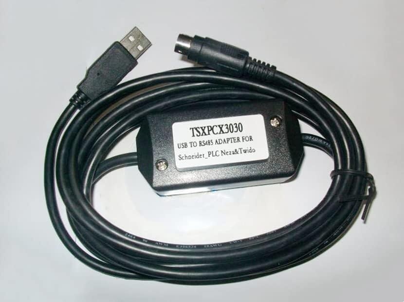 TSXPCX3030 TWIDO Series PLC Programming Cable Data Download Cable USB-RS485 Cable (Black 3m)