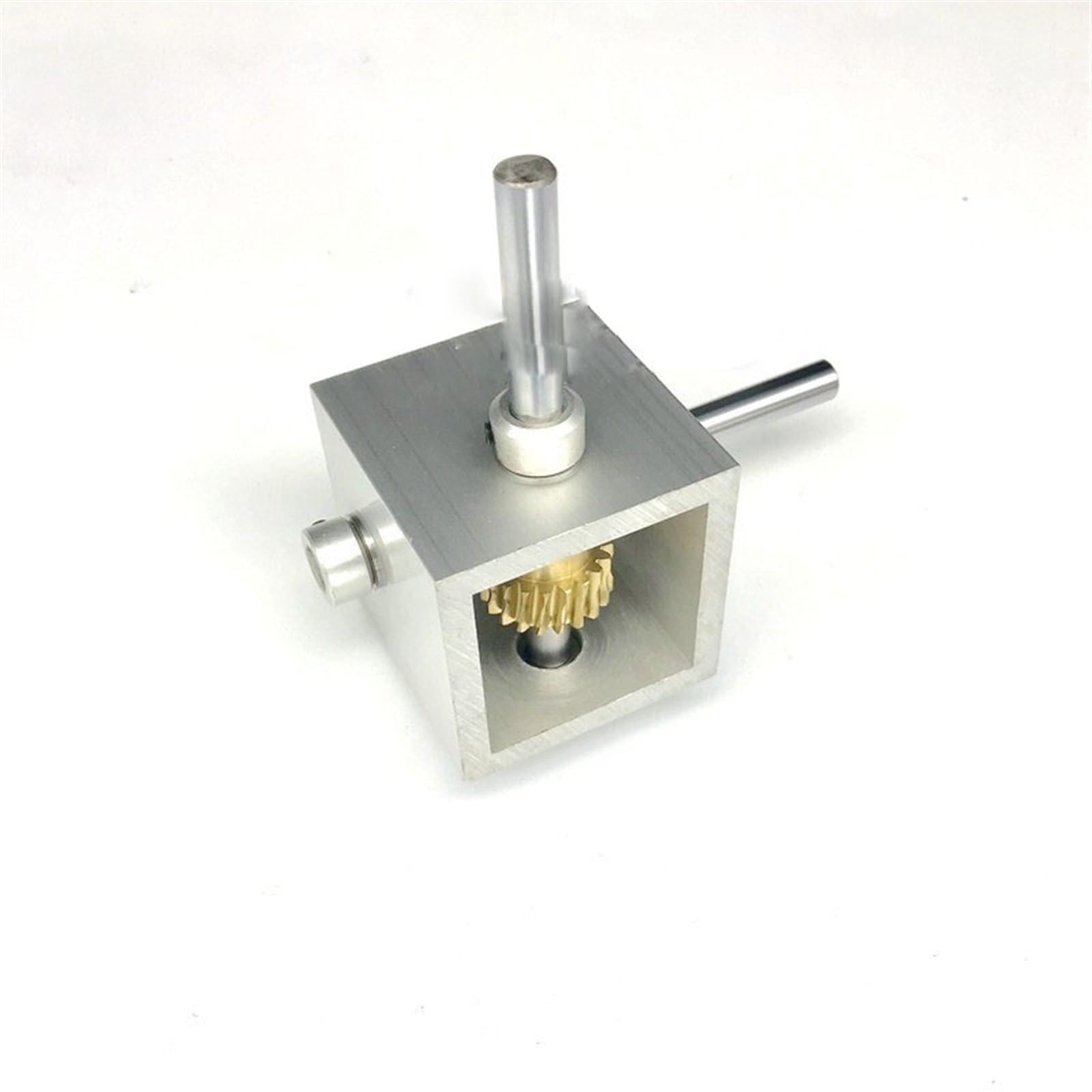 Caja de engranajes cónicos en ángulo recto, Reductor de engranajes helicoidales de 90 grados, relación 1:10/1:20, eje de 6 mm y 8 mm(Type 1 8mm shaft)