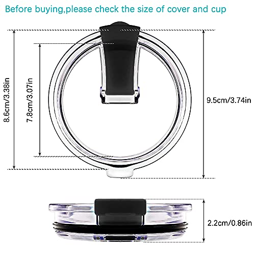 Couvercle pour Mug 20oz Noir Isotherme de Remplacement