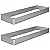 ZUNUDA Galvanized Raised Garden Bed,2 Pcs 10×3×1FT Metal Planting Box for Outdoor Vegetable, Herb,Planter Gardening (Silver)
