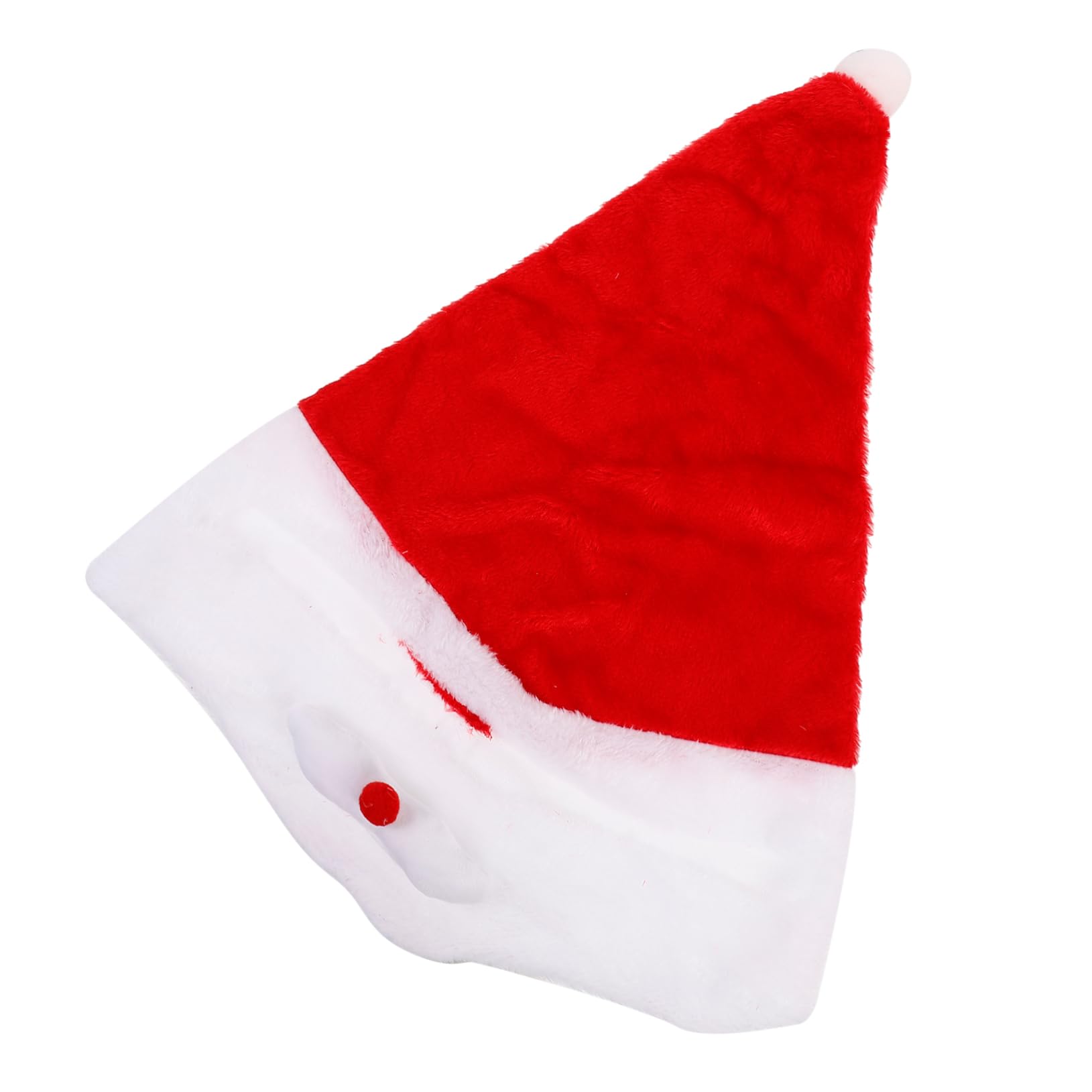 Wakauto 3 Pcs Velvet Santa Hat Large Santa Hat Plush Riding Helmet Christmas Helmet Cover