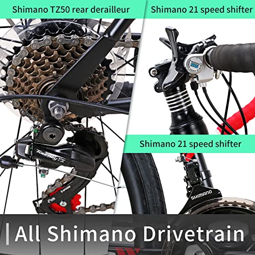 EUROBIKE Road Bike,21 Speed Bicycle with Disc Brake,700C Wheels Road Bikes for Men or Women,49cm/54cm Frame for Adult Cycling Bicycle