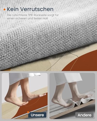 Tapis de salon crème 160x230cm minimaliste lavable - 6