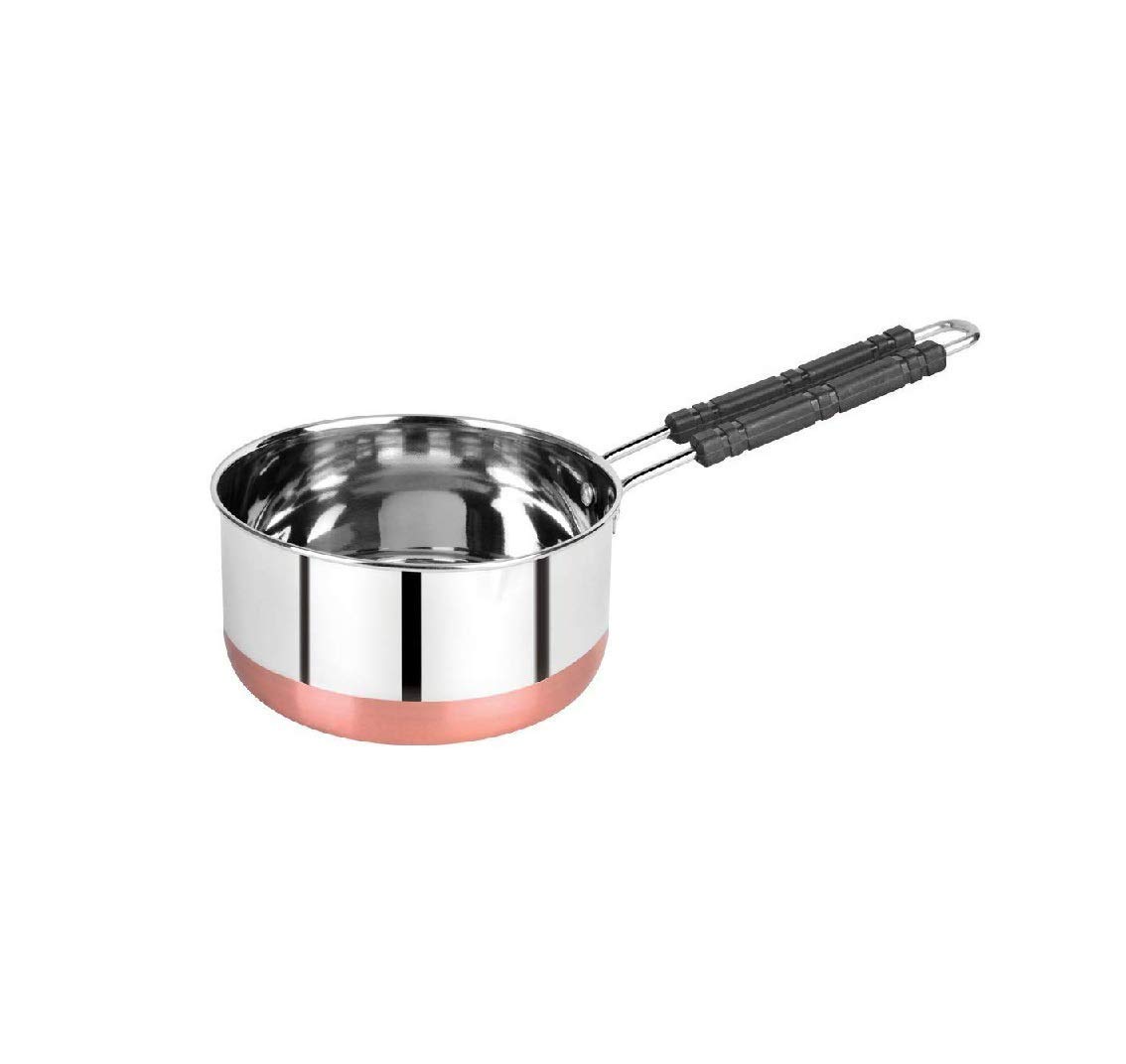 Casserole en acier inoxydable de 2 litres Radhna fond en cuivre casserole 18,5 cm de diamètre