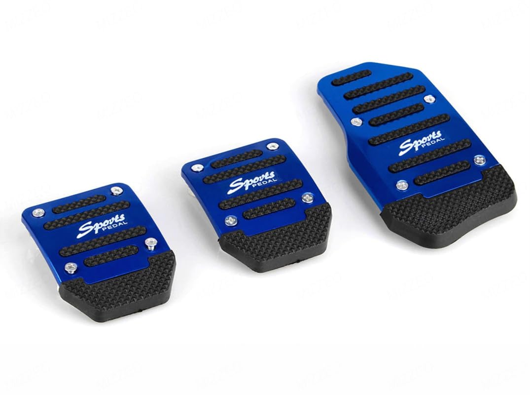 MIZZEO Vehicle Sports Accelerator Brake Clutch Pedal Cover (Pack of 3) Blue Compatible with Renault Duster (Type-I) 2012-2017-image-43